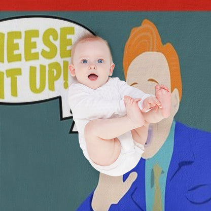 Cheese It Up! #cheeseitup Conan Shouting at Jordan T Shirt Throw Blanket