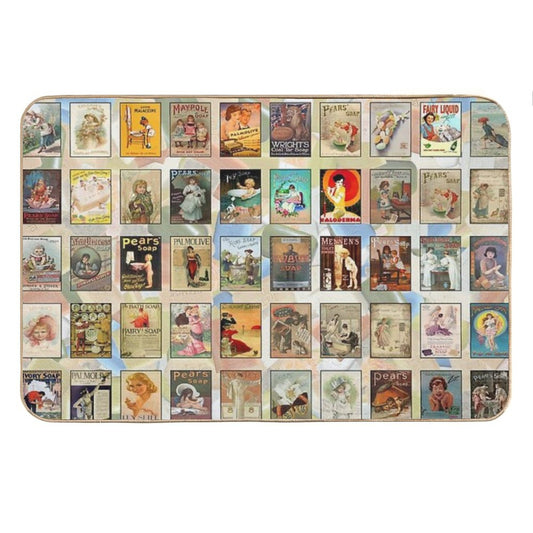 Vintage Soap Ads Bath Mat