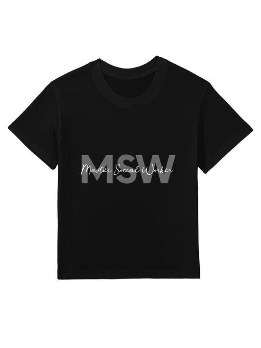 MSW Master Social Worker Graduation Kids T-Shirt