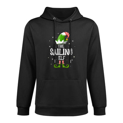 Womens The Sailing Elf Family Matching Group Christmas Medium-Weight Fabric Hoodie