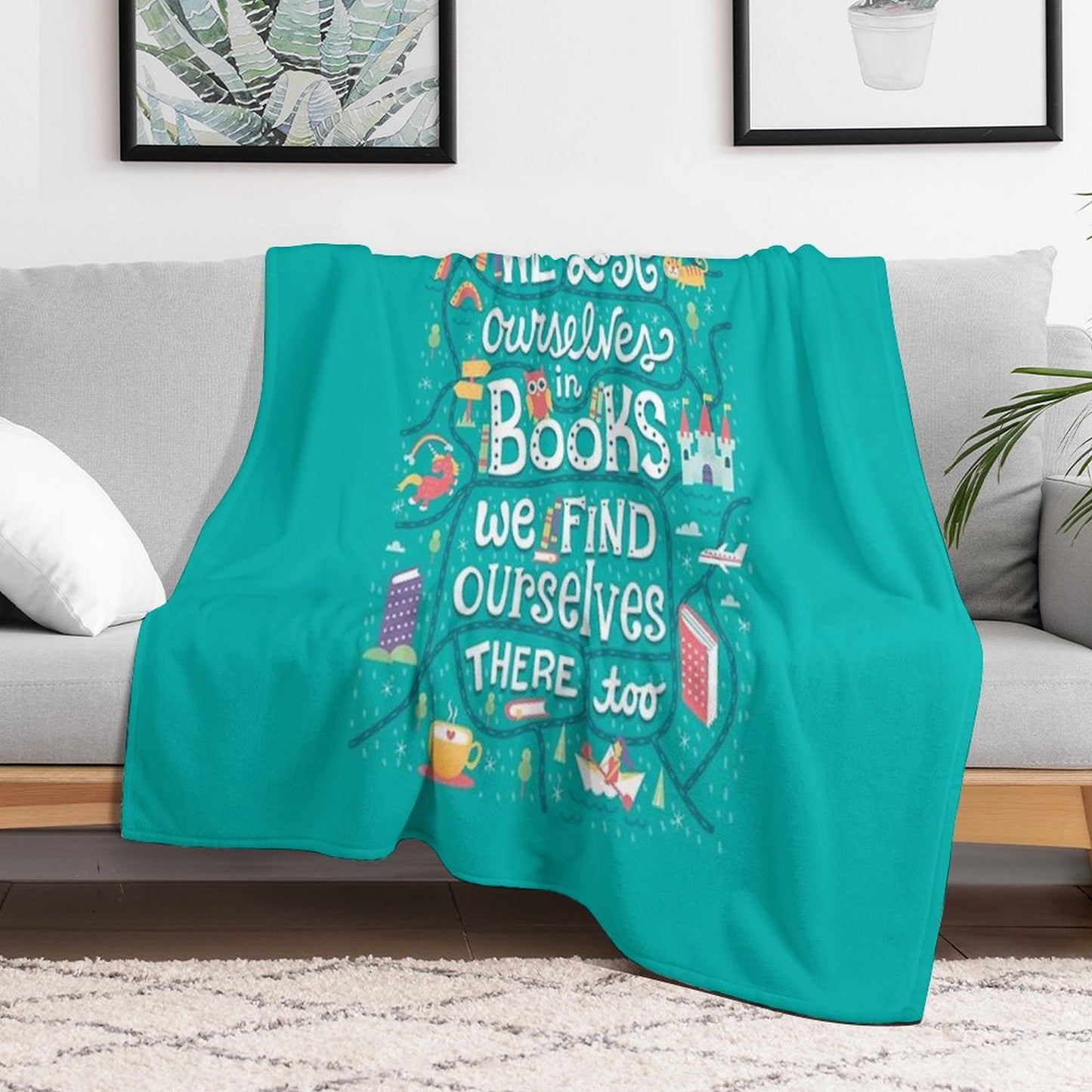 Lose Ourselves in Books Throw Blanket
