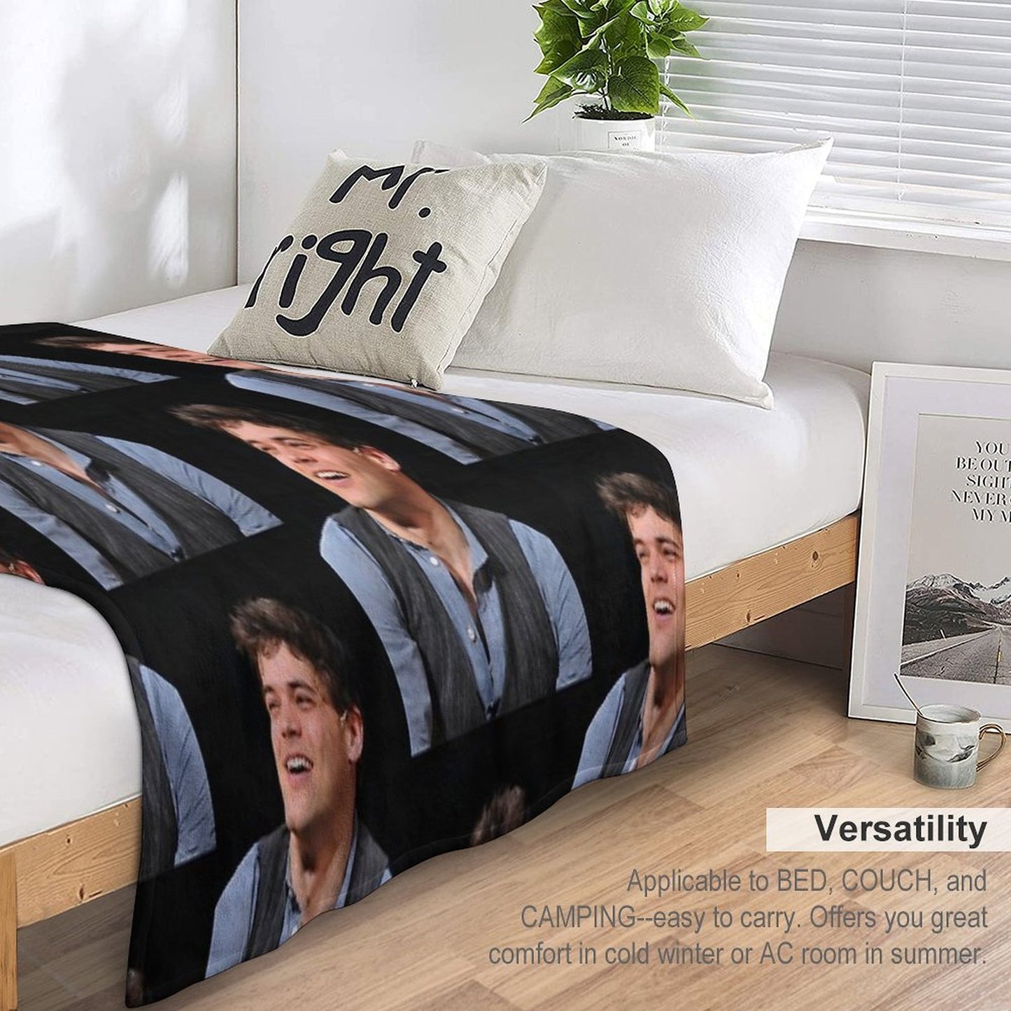 Jeremy Jordan Newsies Throw Blanket