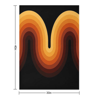 Retro Wave Throw Blanket