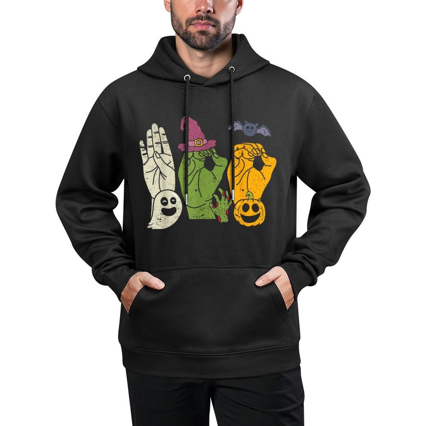 Boo Hands American Sign Language Pride ASL Halloween Witch Easy Care Hoodie