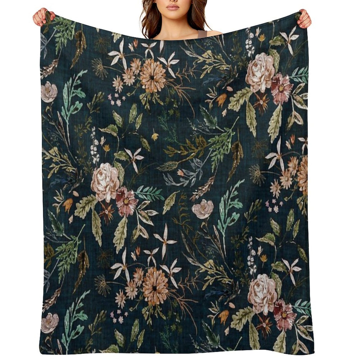 Delilah (summerteal) Throw Blanket