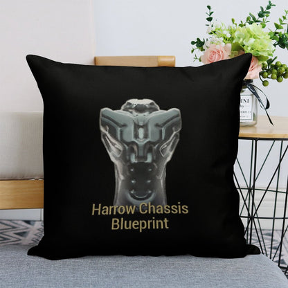 Harrow Chassis Blueprint Warframe Tennocon Meme Linen Throw Pillow Cover