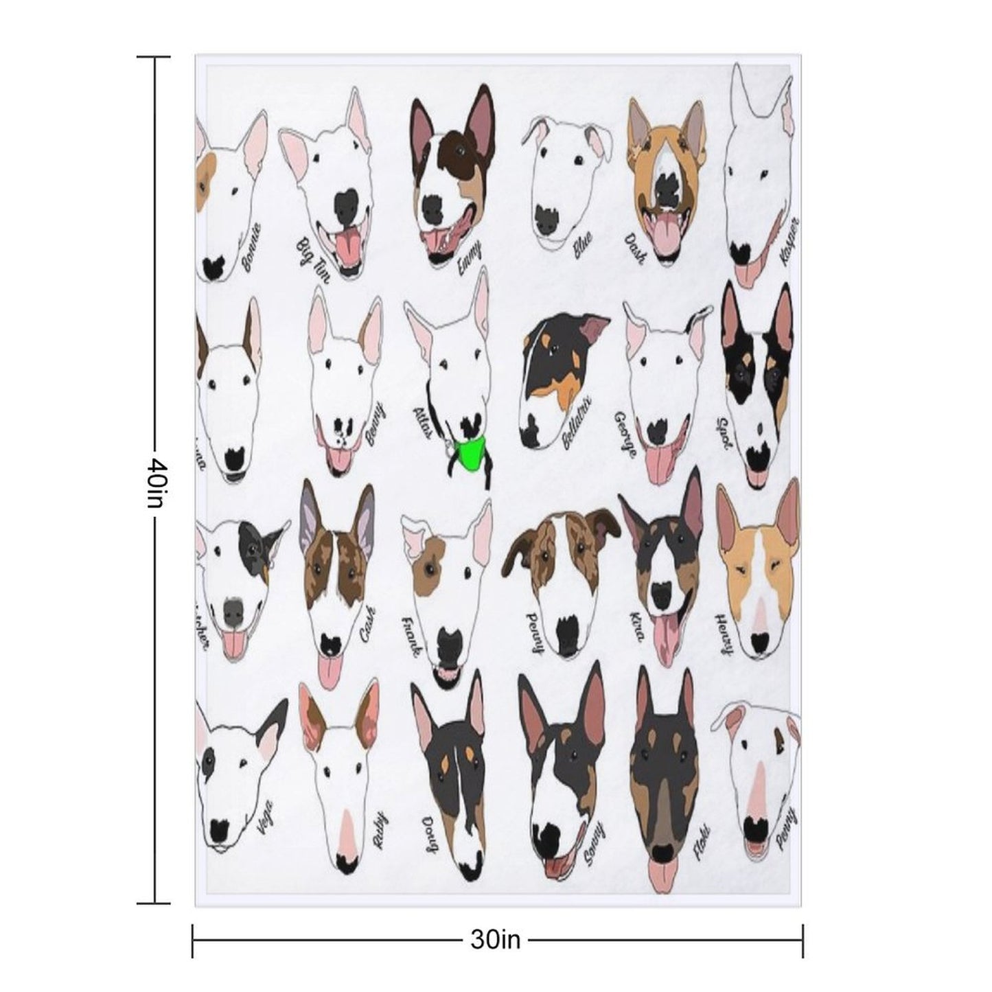 Glasgow Bull Terrier Club Throw Blanket