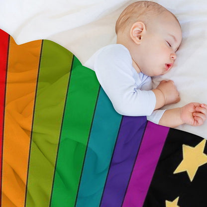 Stars And Rainbow Throw Blanket