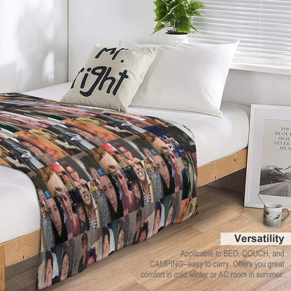 Charlie Puth Collage Throw Blanket