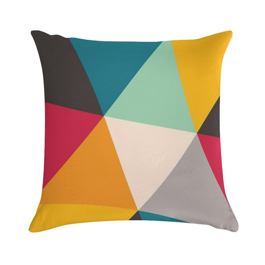 Colourful Geometric Triangles Soft Warmth Comfort Throw Pillow