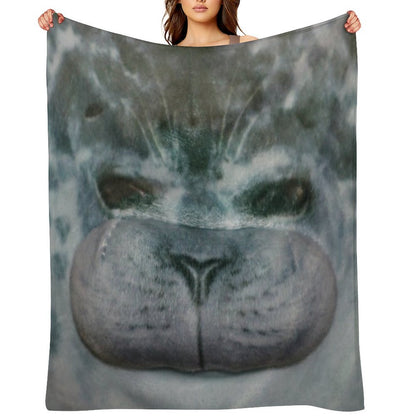 Chubby Blob Seal Throw Blanket