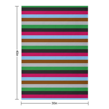 Harlequins Rugby Striped Throw Blanket