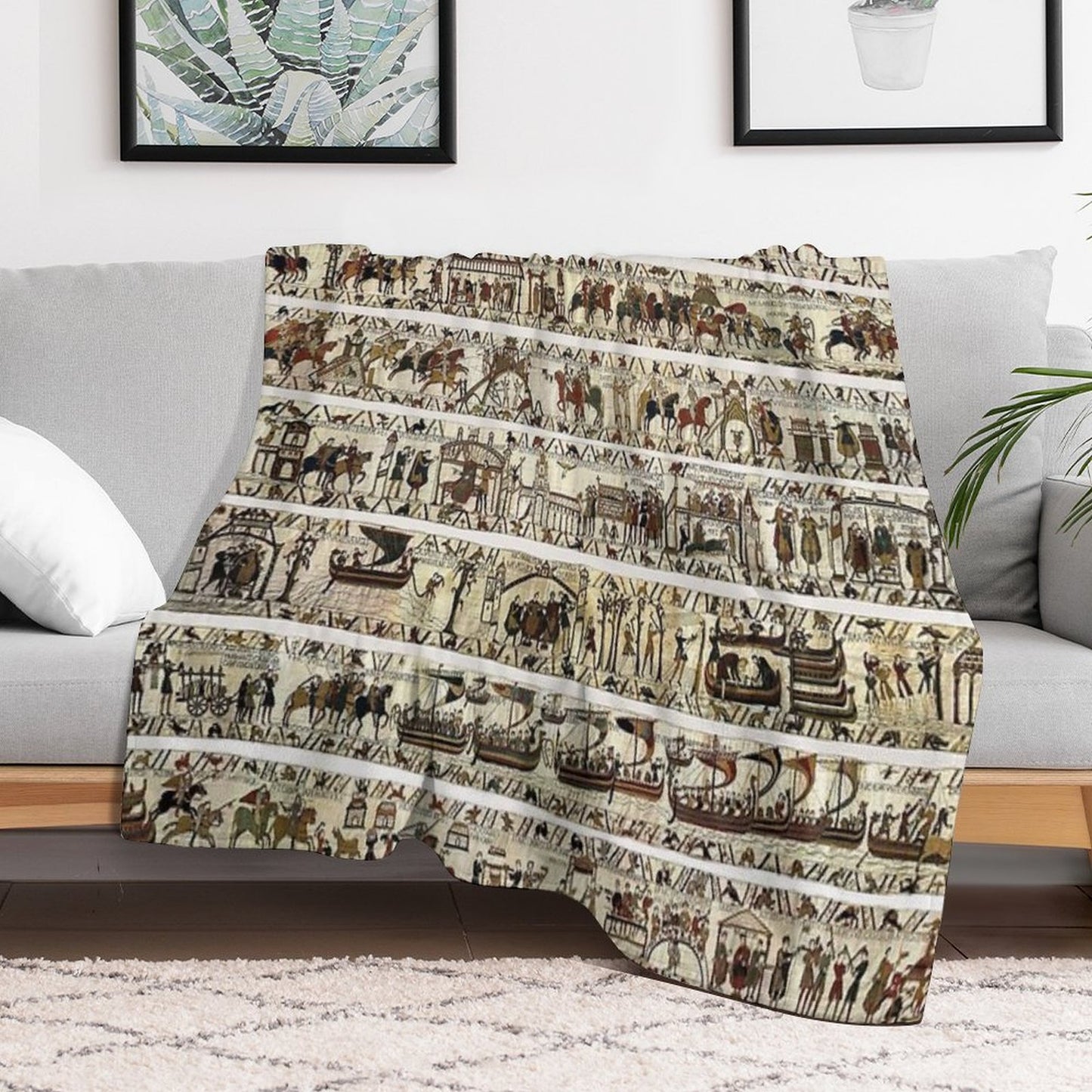 THE BAYEUX TAPESTRY Throw Blanket