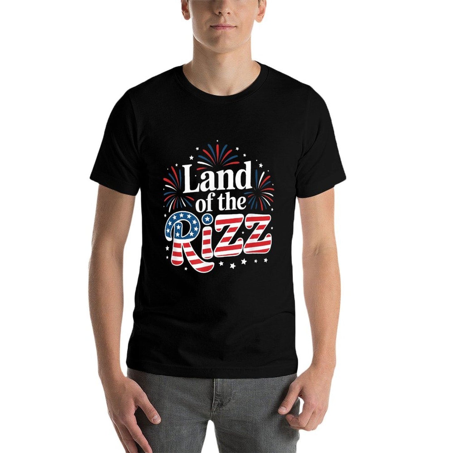 Land of The Rizz Funny Patriotic Day 4th Of July US  Eco-friendly Material T-Shirt
