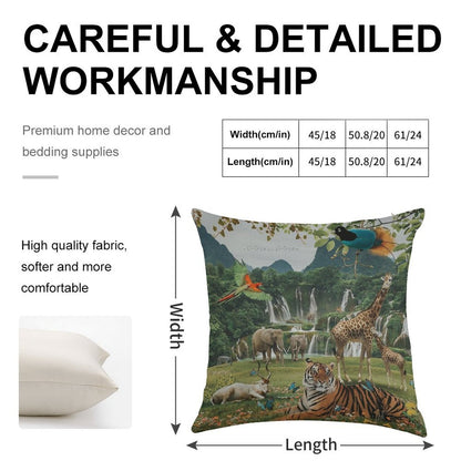 NEW WORLD Linen Throw Pillow Cover