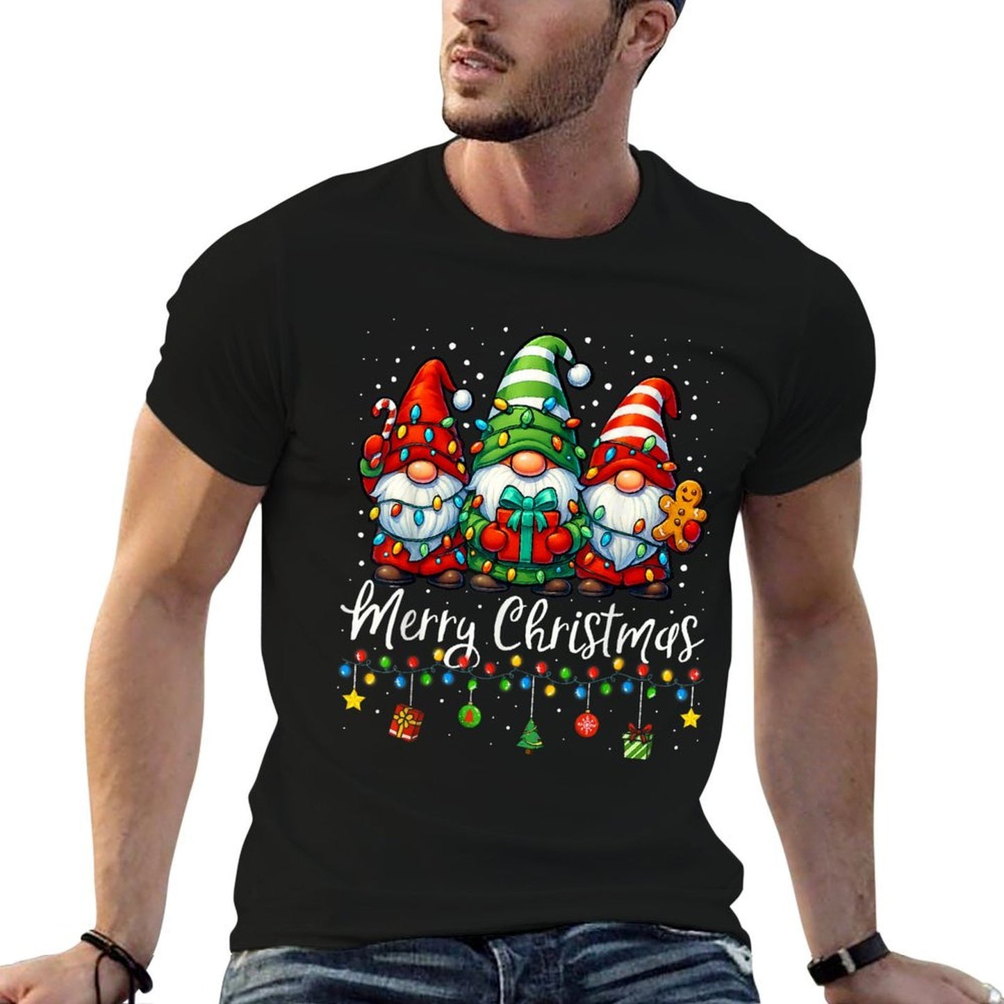 Gnomes Xmass Merry Christmas Gnome Men Women Kids  Breathable T-Shirt
