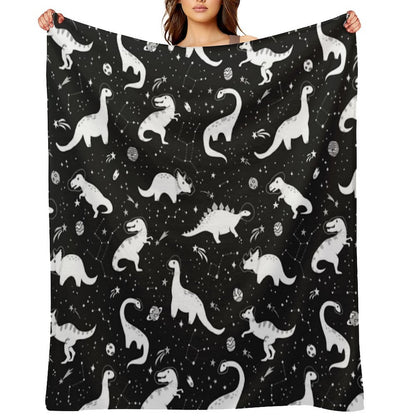 Space Dinosaurs Throw Blanket