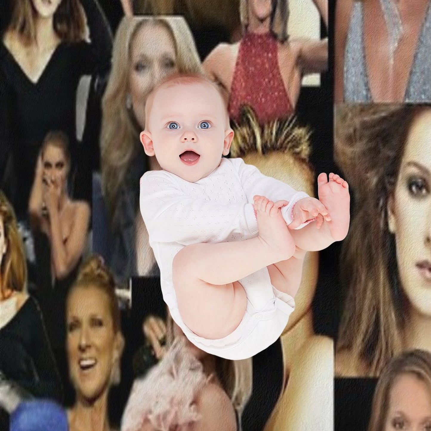 Celine Dion Collage Throw Blanket