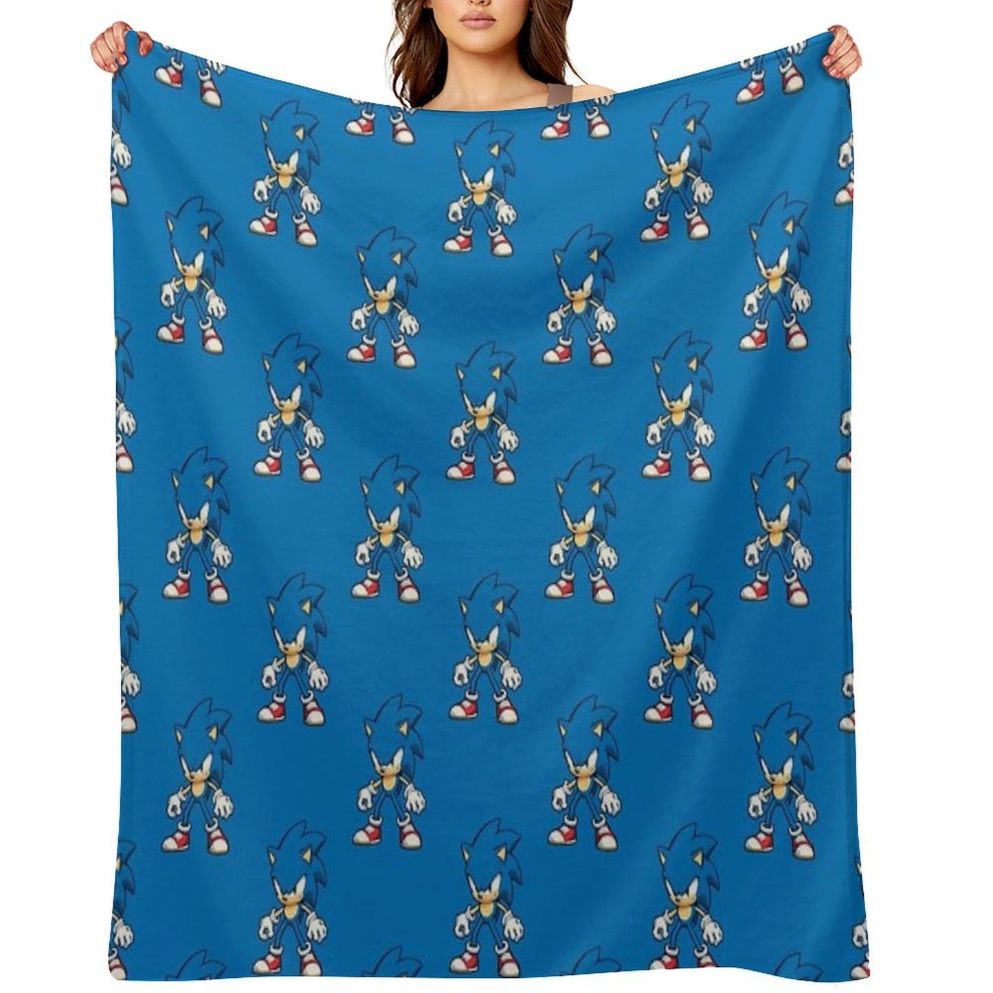 Sonic The Hedgehog Ready for Action Throw Blanket