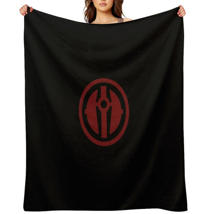 Darth Revan Emblem in Red Throw Blanket