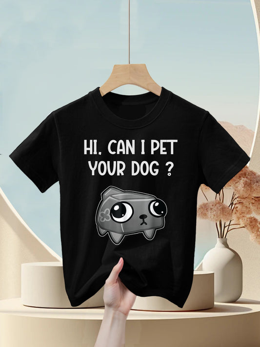 Dandy's World Pebble  Can I Pet Your Dog Dandy's World Kids T-Shirt