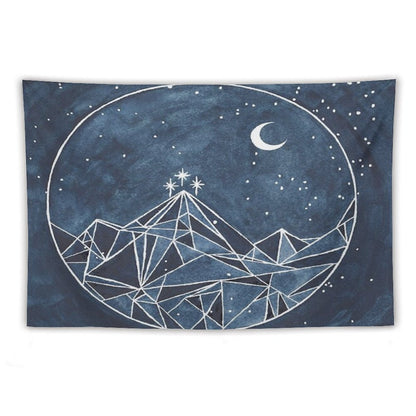 Night Court Moon And Stars Tapestry