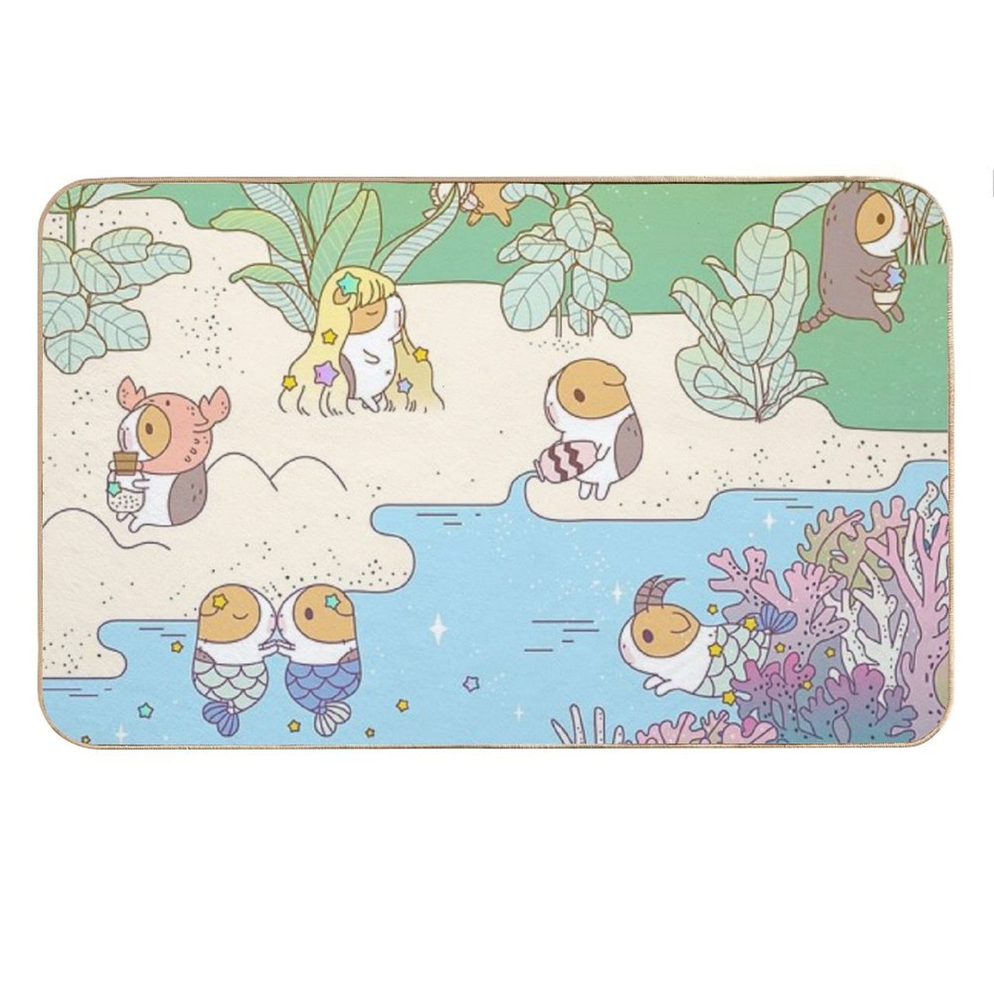 Bubu The Guinea Pig Horoscope Land Bath Mat