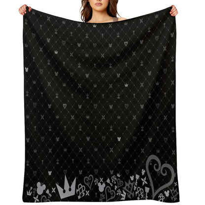 Kingdom Hearts Pattern2 Throw Blanket