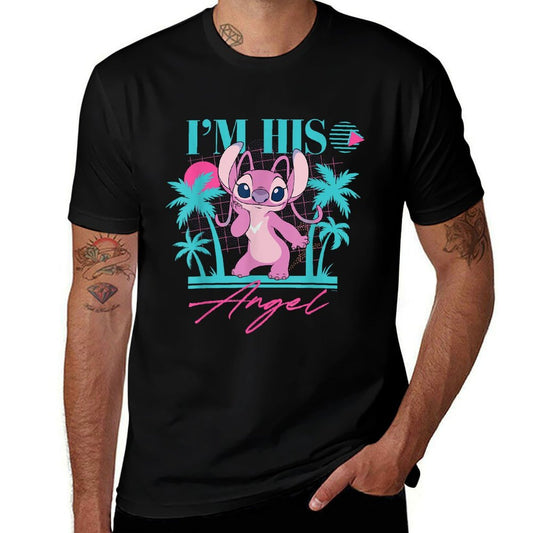 Disney Stitch Retro ’90s Couples Matching I’m His Angel  Breathable T-Shirt