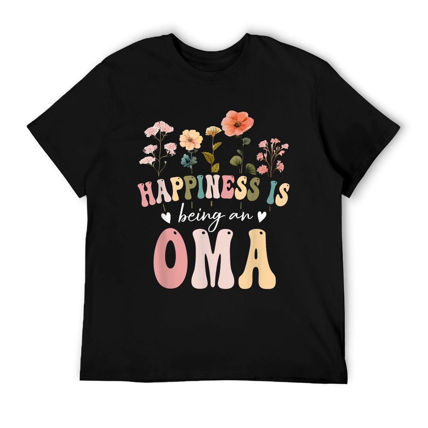 Happiness Is Being An Oma Floral Design Oma Mother&#39;s Day T-Shirt