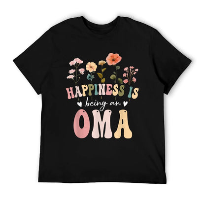 Happiness Is Being An Oma Floral Design Oma Mother&#39;s Day T-Shirt