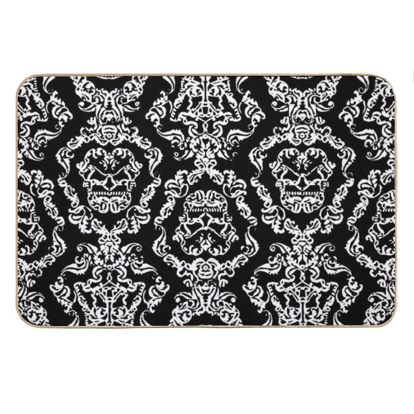 Imperial Mural Black Bath Mat