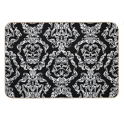 Imperial Mural Black Bath Mat