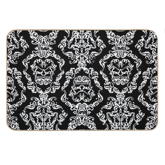 Imperial Mural Black Bath Mat