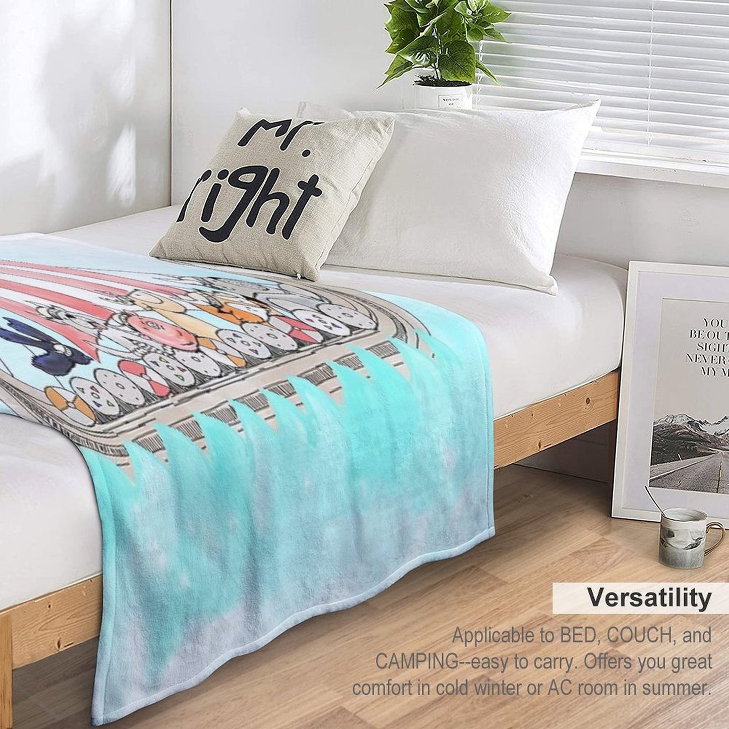 Viking Longship Blanket in Cardinal Red Throw Blanket