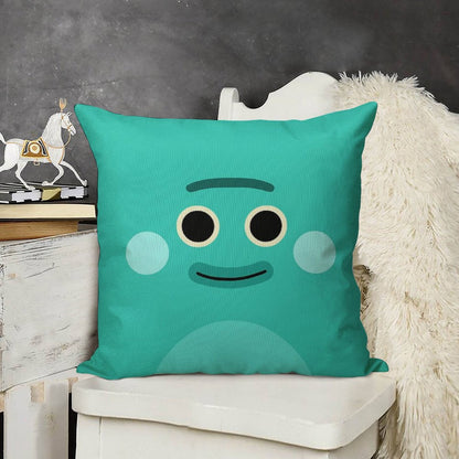 Bumble Nums  Grumble Linen Throw Pillow Cover