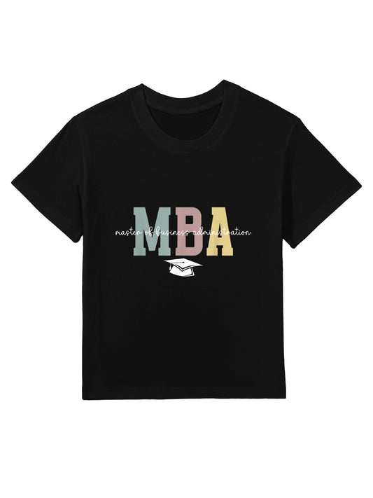 MBA Master Of Business Administration Boho MBA Graduation Kids T-Shirt