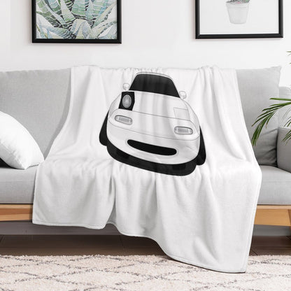 Miata Wink White Throw Blanket