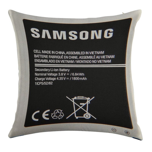 Swollen Battery Premium Linen Throw Pillow Cover