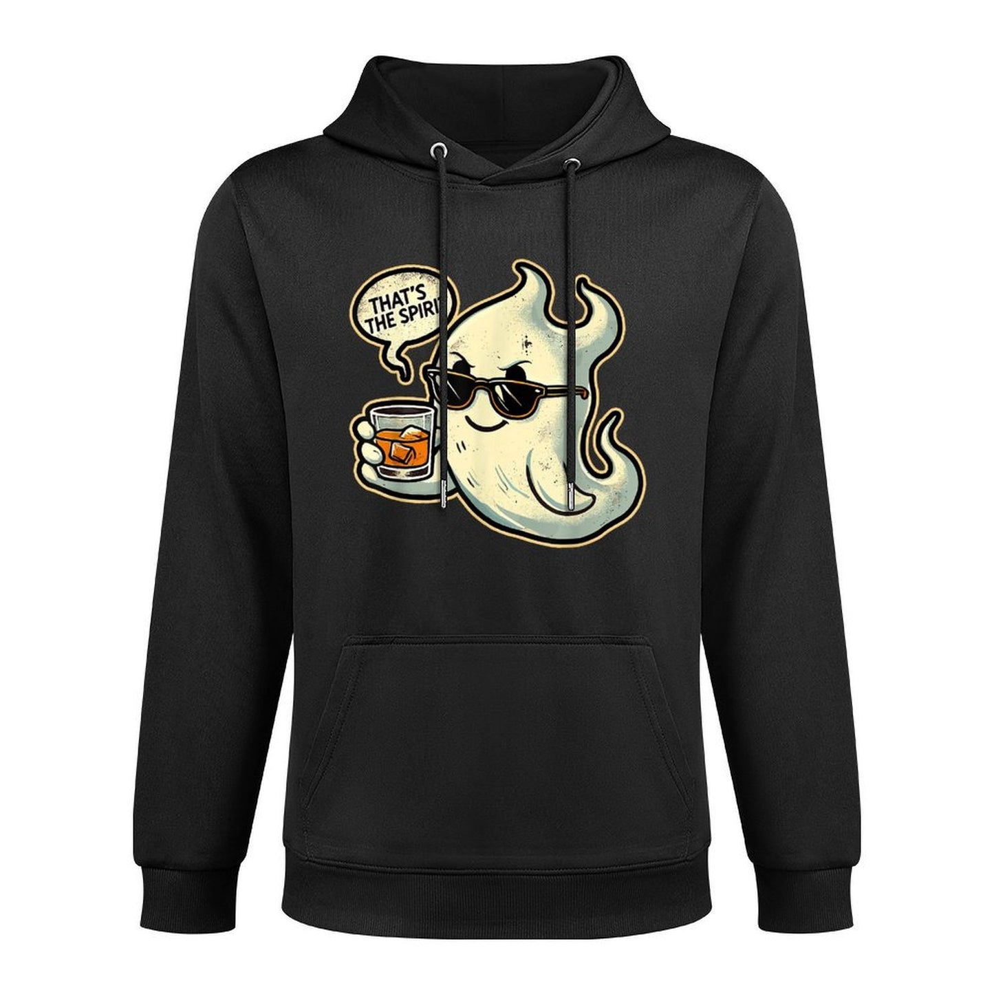 Cool Ghost Whiskey Pun Men Women Funny Halloween Versatile Streetwear Hoodie