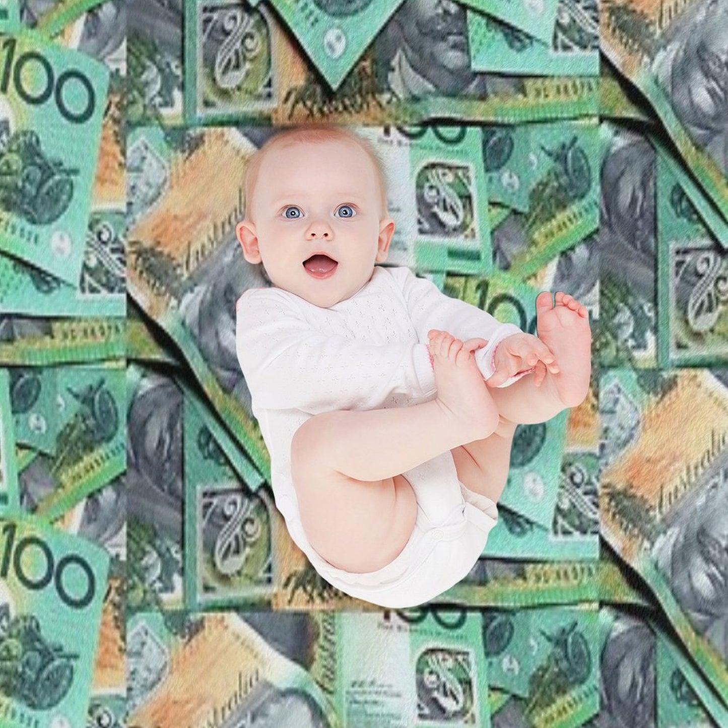Australian $100 Notes Throw Blanket