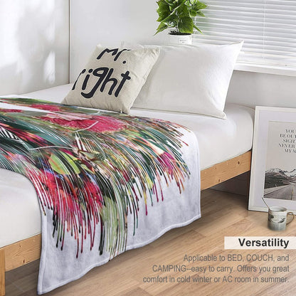 Gum Blossom Flowers Photo Collage Throw Blanket