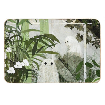 There's A Ghost in The Greenhouse Again Bath Mat