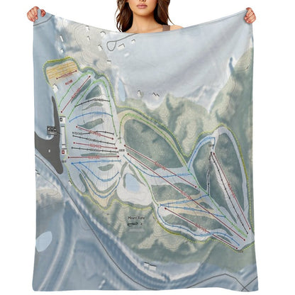 Mount Kato Resort Trail Map Throw Blanket