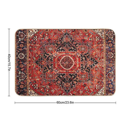 Heriz Antique Vintage Boho Persian Carpet Print Bath Mat