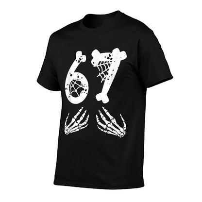 67 Skeleton Hand Halloween Six Seven Funny 67 Meme  Moisture-wicking T-Shirt