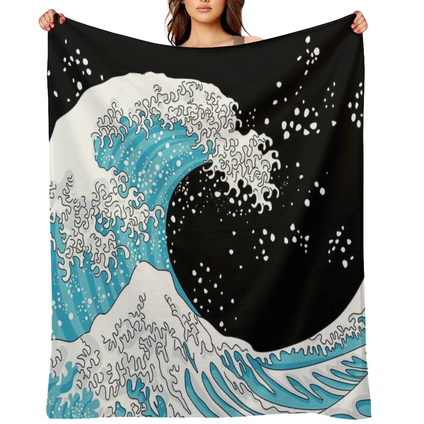 Kanagawa Wave Throw Blanket