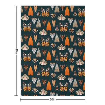 Tiger Moths Throw Blanket