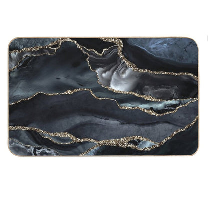 Night Masculine Marble Landscapes Bath Mat