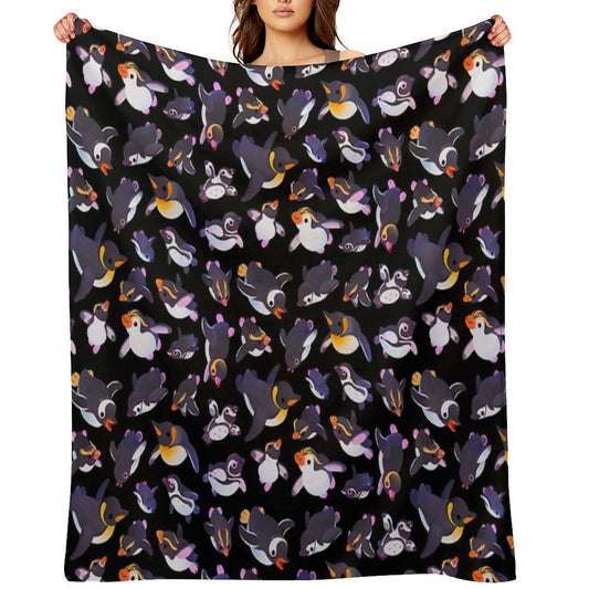 Penguin Day - Namedark Throw Blanket